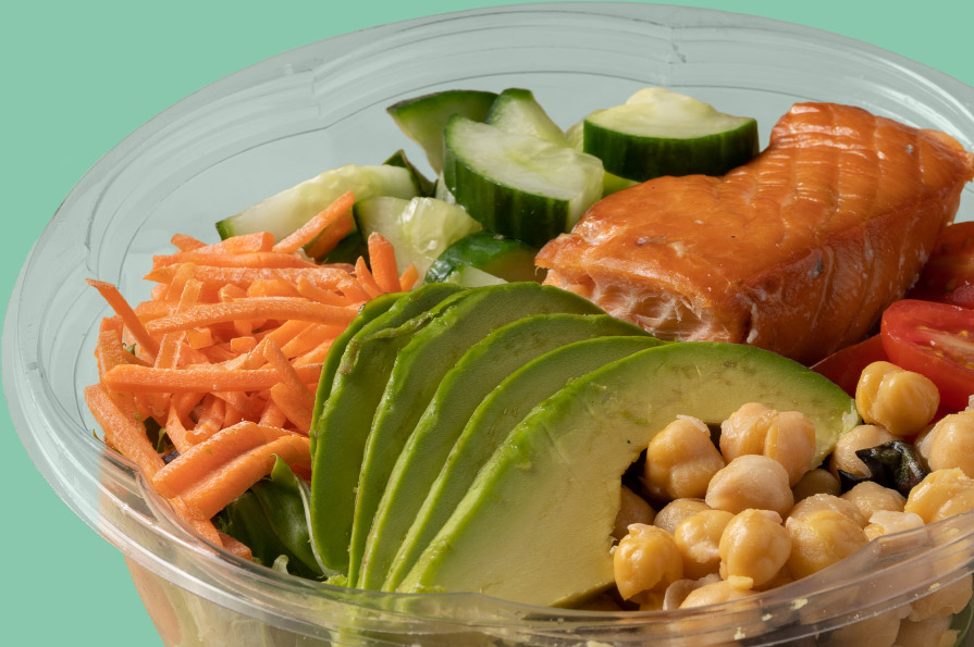 Salad and grain bowl