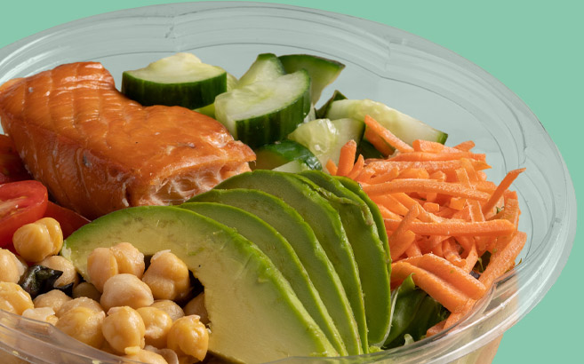 Salad and grain bowl